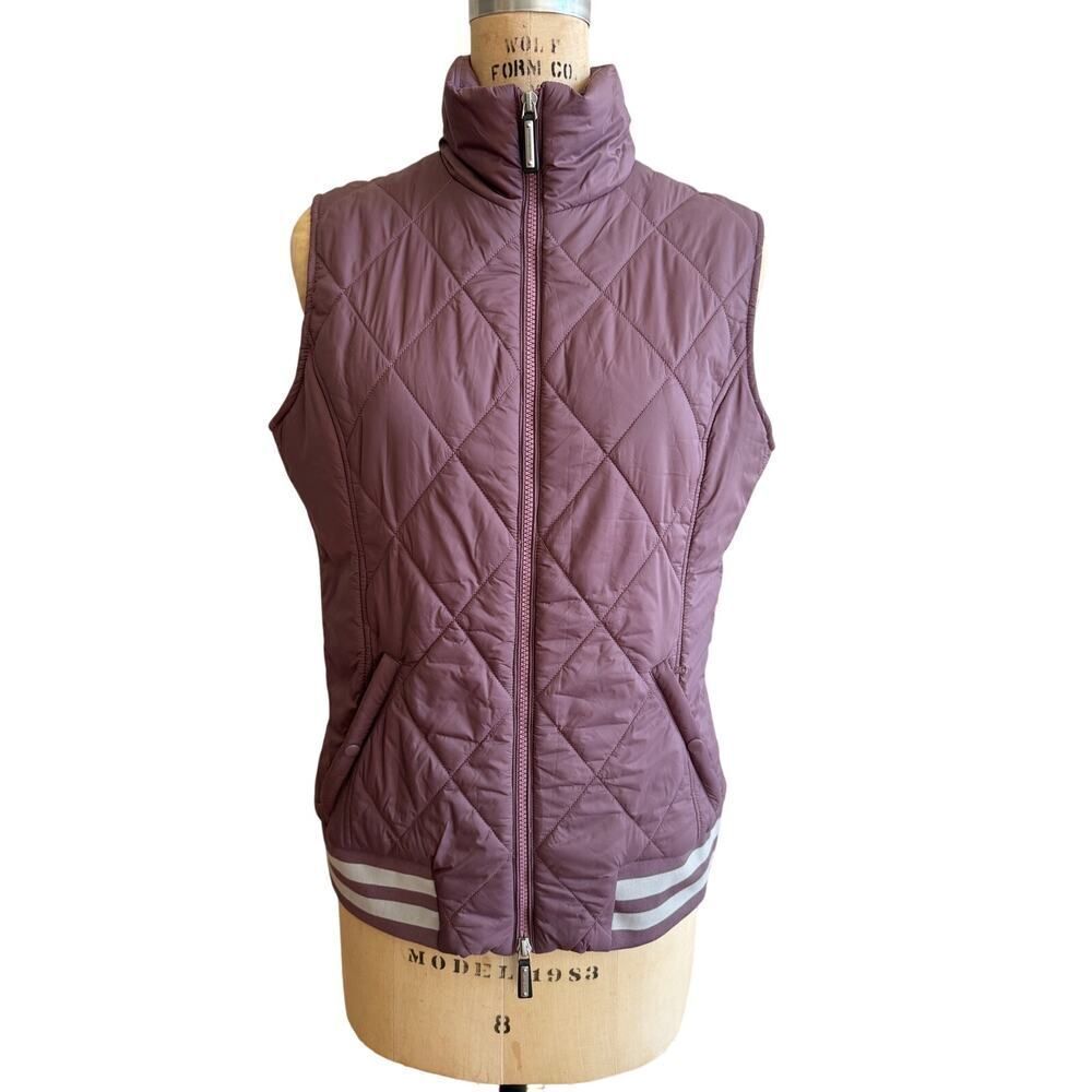 Noel Asmar Equestrian Sporty Purple Puffer Vest size Large Womens EUC